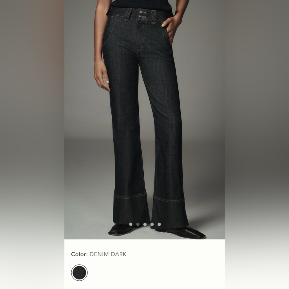 Pilcro High Rise Denim Dark Bootcut Jeans